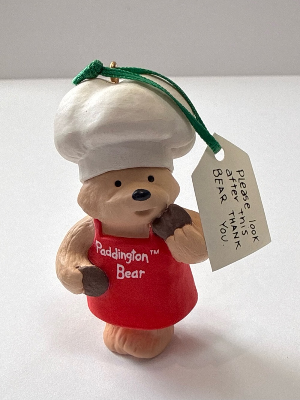 Paddington Bear baker. Christmas ornament Resin VTG Hallmark